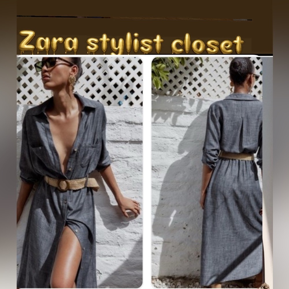 NEW ! ZARA BELTED
MIDI DRESS SIZE S 
🚨FIRM PRICE NO DISCOUNT ON THIS DRESS - Picture 2 of 13